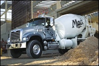 Mack mixer truck