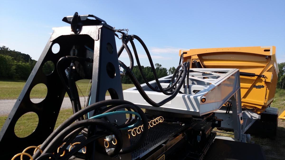 Carco fifth wheel attachment converts a straight truck to a tractor. 