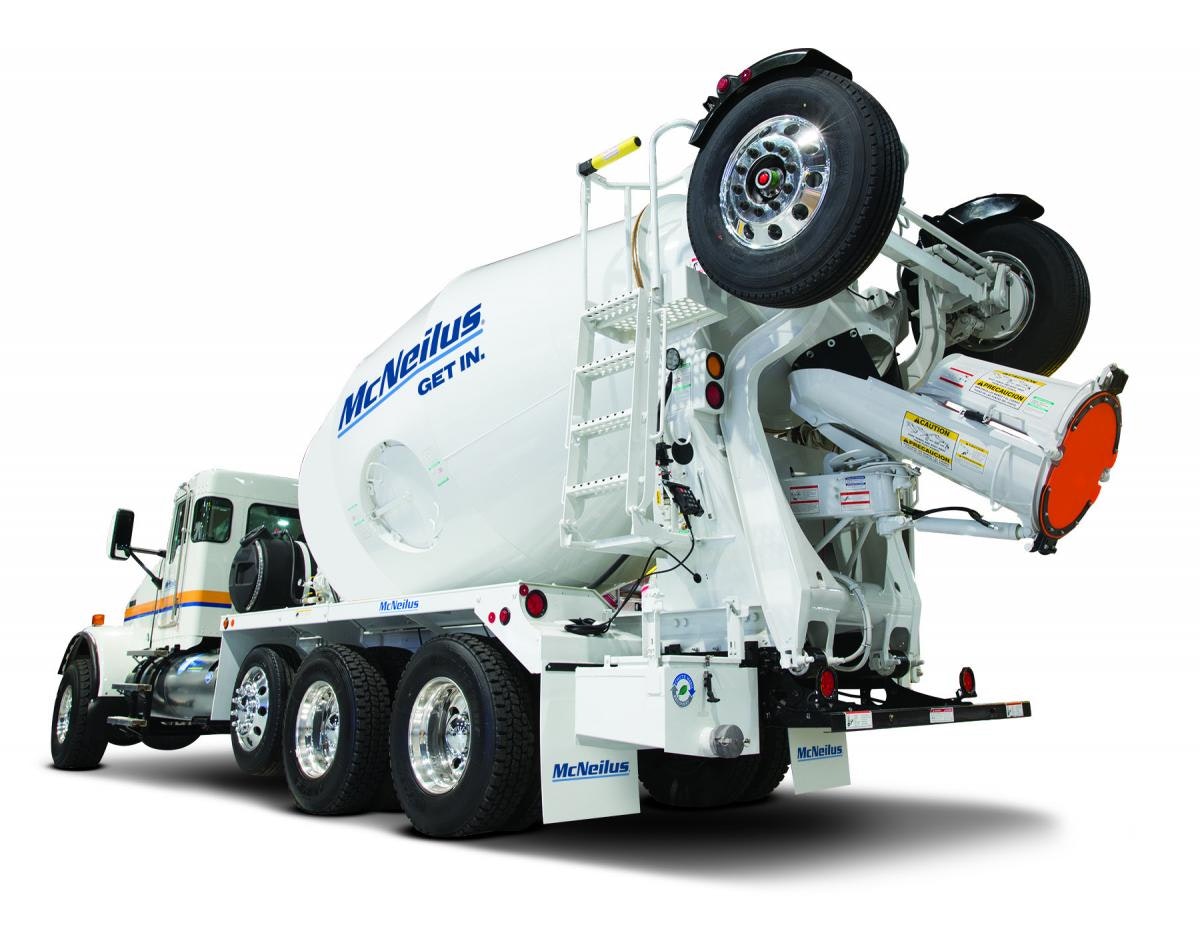 Concrete mixer trucks are among vocational models that could use the Cummins X12's light weight.